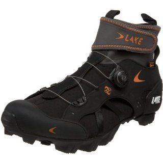 Lake Mens MX140 Cycling Shoe,Black/Orange,6 M US Shoes