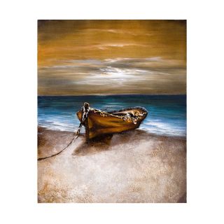 Twilight Memory Hand painted Boat Canvas Art Today $141.99 Sale $