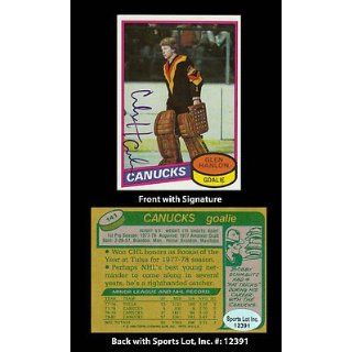 Glen Hanlon Signed 1980 #141 Topps Vancouver Canucks Trading Card SL