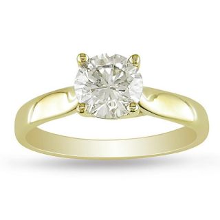 18k Yellow Gold 1ct TDW Diamond Solitaire Engagement Ring (L M, I1 I2