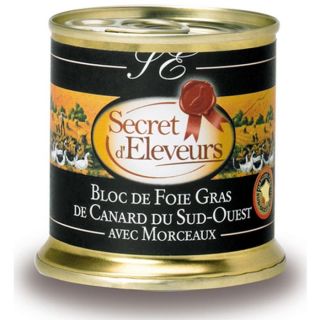 Bloc Foie Gras de Canard avec morceaux (30%) 200gr   Achat / Vente