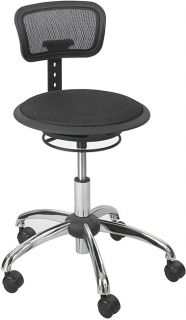 Safco Adjustable Height Mesh Stool with Backrest