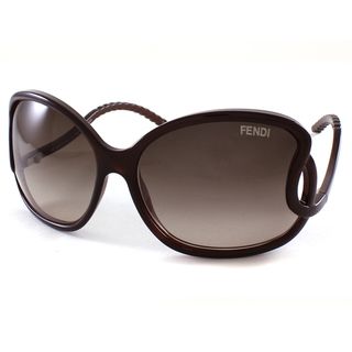 Fendi Womens FS5177 207 Brown Round Plastic Sunglasses