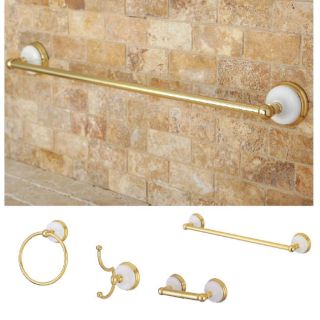 Polished Brass 4 piece Bathroom Accessory Set Today $114.99