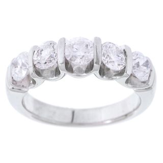 14k White Gold 2ct TDW Diamond 5 stone Ring (G, I1)