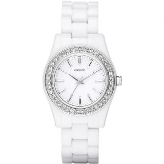 DKNY Womens White Plastic White Dial Quartz Watch Today $99.99