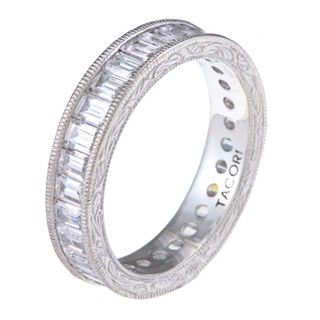 Tacori IV Sterling Silver Clear Cubic Zirconia Epiphany Eternity Ring