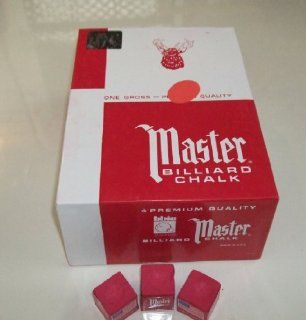  Masters Red Billiard Chalk   1 Gross/144 pieces
