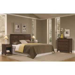 Home Styles Paris Mahogany Queen/Full Headboard Night Stand and Chest