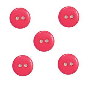 Small Hot Pink Buttons 11mm, Quantity of 144, Lead Free
