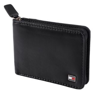 Tommy Hilfiger Mens Genuine Leather Slim Zip A Round Wallet