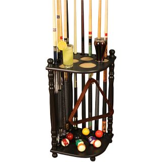 Hardwood 10 pool cue Billiards Rack with Durable Black Finish Today $