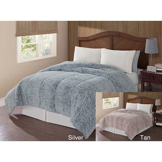 Carved Two tone High pile Mink Polyester Down Alternative Comforters