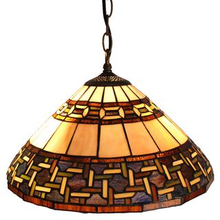 Geo Handcrafted Stained Glass Tiffany Style Pendant Lamp