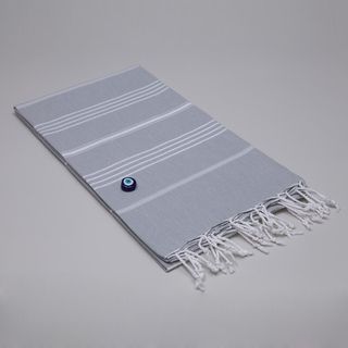 Authentic Fouta Grey Turkish Cotton Towel