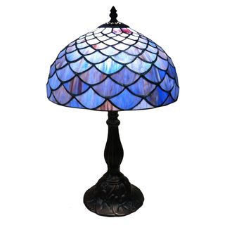 Tiffany style Blue Shell Table Lamp