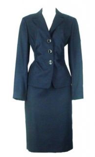 Lafayette 148 New York Jacket & Skirt Suit Navy Blue 8