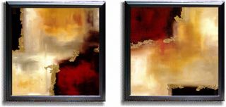 Maitland Crimson Accent 2 piece Framed Canvas Art