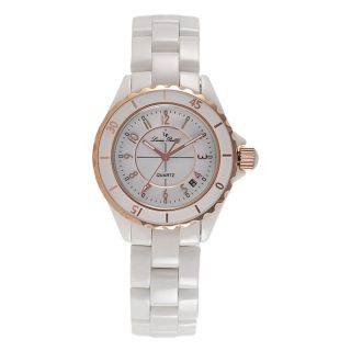 Lucien Piccard Unisex White Ceramic Collection Stainless Steel Watch
