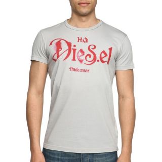 DIESEL T Shirt Ninao Homme Gris et rouge   Achat / Vente T SHIRT