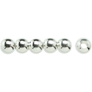 Silver plated Metal Findings 6mm Round Beads (Pack of 10) Today $5.29