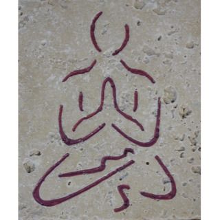 Hand carved Stone Tile Namaste Yoga and Meditation Inspirational Art