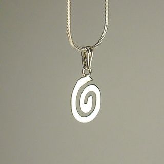 Jewelry by Dawn Oval Swirl Sterling Silver Snake Chain Necklace