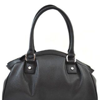 Calvin Klein Saffiano Leather Purse Handbag Satchel Black