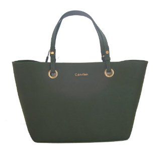 Calvin Klein Saffiano Leather Olive Green Handbag