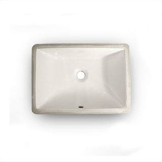 Highpoint Collection Rectangle Ceramic Undermount Vanity Sink