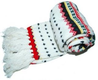 Polo Ralph Lauren Mens Womens Cashmere Scarf White Red