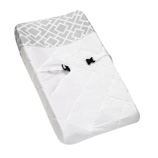 Sweet JoJo Designs Gray and White Diamond Baby Changing Pad Cover