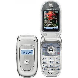 Motorola V191 Silver Quad band Unlocked GSM Flip Phone