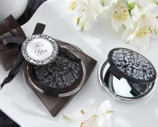Reflections Elegant Black and White Mirror Compact (Set of