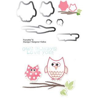 Sizzix Framelits Dies 6/Pkg With Cling Stamps Autumn Owls