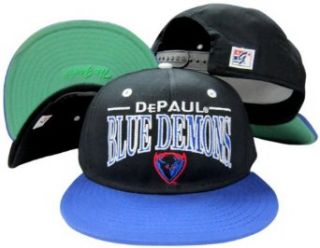Depaul Blue Demons Black/Blue Snapback Adjustable Plastic