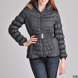 Nuage Womens Melbourne Down Jacket with Quilt Detail and Belt