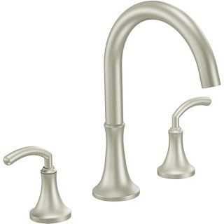 Moen TS963BN ICON Two Handle High Arc Brushed Nickel Roman Tub Faucet