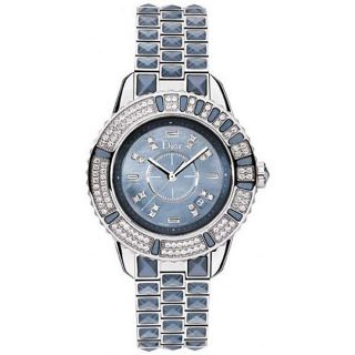 Christian Dior Womens Christal Blue Sapphire and Diamond Watch
