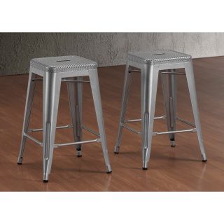 Tabouret 24 inch Perforated Steel Counter Stools (Set of 2) Today $99