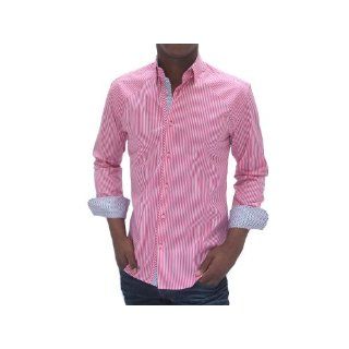 Stone Rose Pink & White Striped Mens Shirts Martin 2352