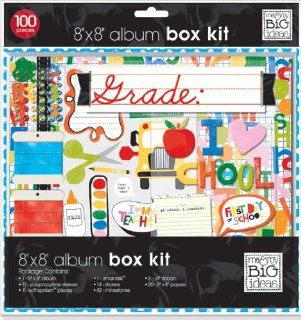 Me & My BIG Ideas 8 by 8 I Heart School Scrapbook Box Kit