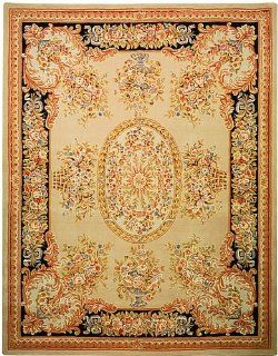 Safavieh FT225A French Tapis Beige/Black Rug Rug Size