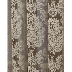 Damask Lace Pole Top 108 inch Curtain Panel Pair