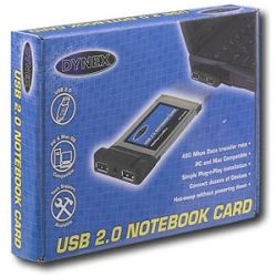 Dynex DX UC202 2 Port USB 2.0 PCMCIA Notebook Card