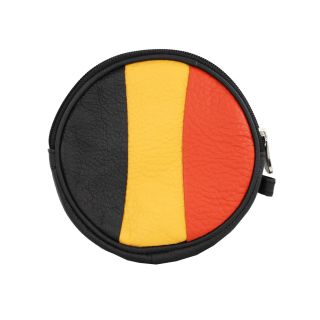 Black Color blocked Leather Round Coin Purse Today $14.29