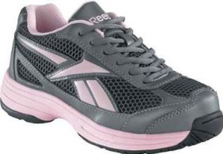 Key Player Pewter/Pink Cross Trainer Steel Toe Shoe 12 W US Shoes