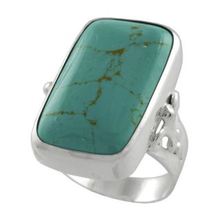 Tressa Sterling Silver Created Block Turquoise Ring Today $57.99 4.2
