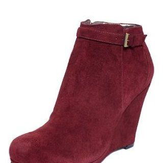 DKNY Womens Ramona Wedge Bootie (Wine)