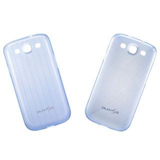 Pack de 2 coques arrière en silicone semi rigide bleues translucides